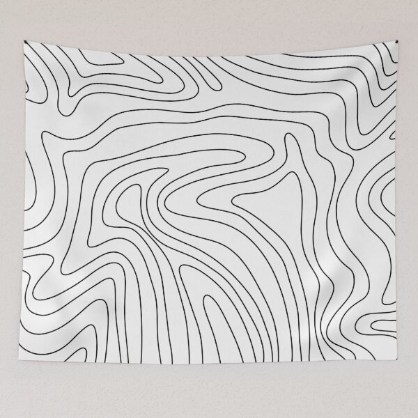 Item preview, Abstract wave doodle wood line designed and sold by Kimos Creative Store.
