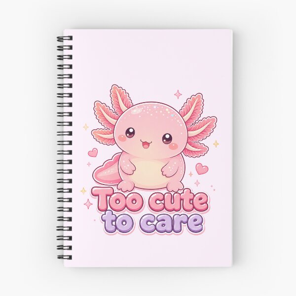 Item preview, Too Cute to Care – Cute Pink Axolotl with Funny Quote designed and sold by SweetLilith.