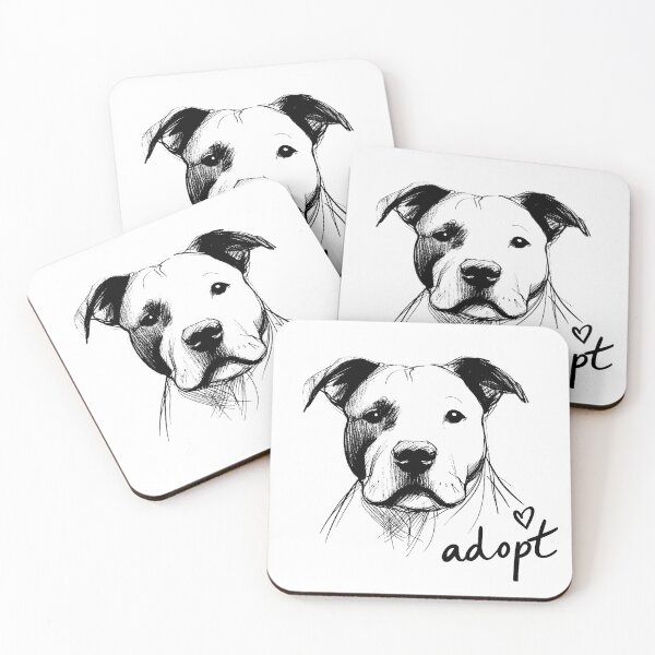 Item preview, Adopt a Pit Bull Rescue Dog Doodle designed and sold by pixiedustpaint.