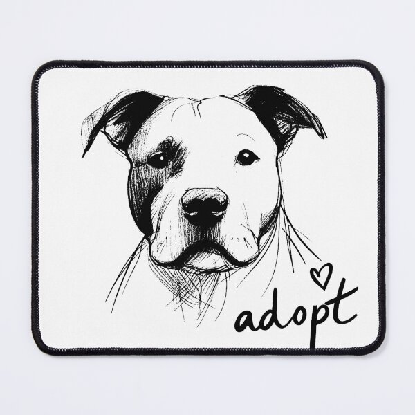 Item preview, Adopt a Pit Bull Rescue Dog Doodle designed and sold by pixiedustpaint.