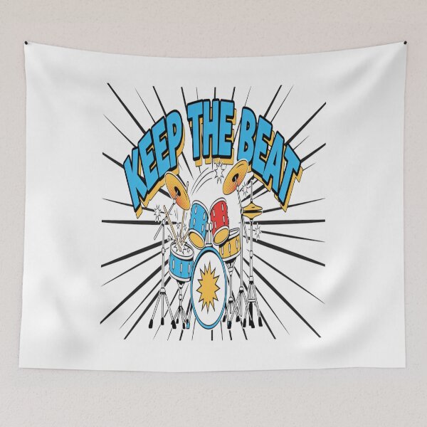 Item preview, Keep The Beat – Pop Art Drum Kit Design designed and sold by Midnight Veil Designs.