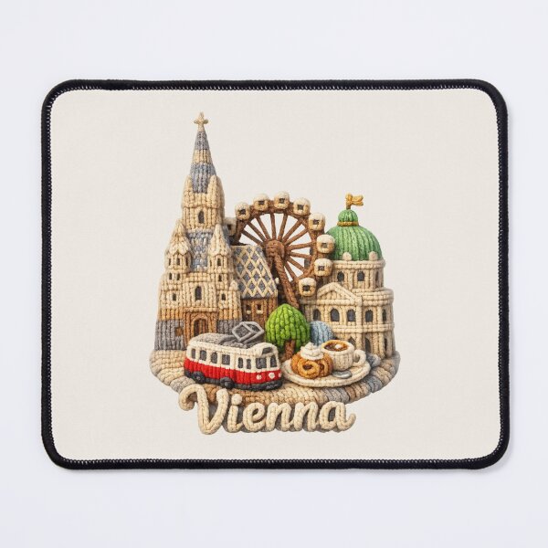 Item preview, Cute Knitted Vienna Landmark | Handmade Yarn Knit Travel Souvenir designed and sold by Moons Studio.