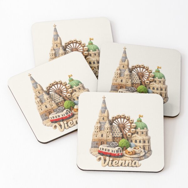 Item preview, Cute Knitted Vienna Landmark | Handmade Yarn Knit Travel Souvenir designed and sold by Moons Studio.