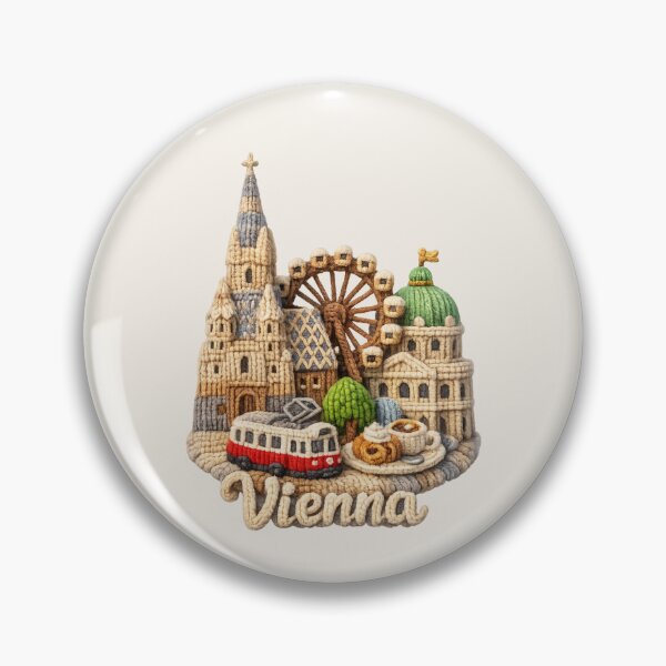 Item preview, Cute Knitted Vienna Landmark | Handmade Yarn Knit Travel Souvenir designed and sold by Moons Studio.