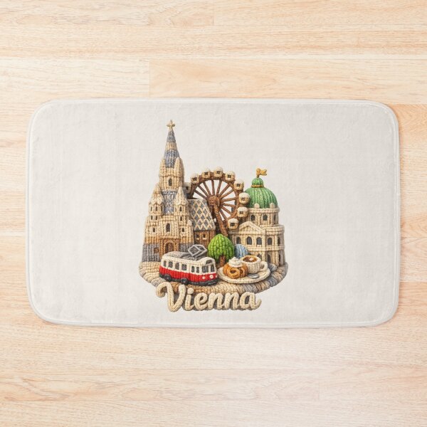 Item preview, Cute Knitted Vienna Landmark | Handmade Yarn Knit Travel Souvenir designed and sold by Moons Studio.