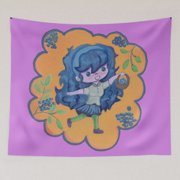 Item preview, Blueberry Chibi Girl Original Character  designed and sold by TheMuseMirage.