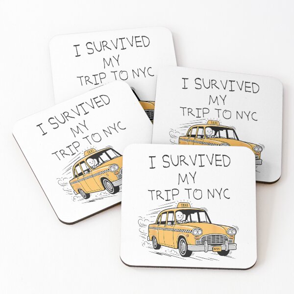 Item preview, I Survived My Trip to NYC Funny Yellow Taxi Souvenir Travel designed and sold by WisteeShop.