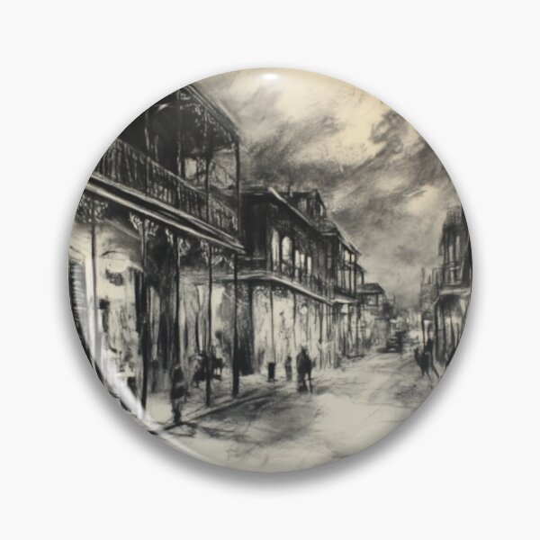 Item preview, Vintage French Quarter Charcoal Drawing | New Orleans Art designed and sold by GSizzle1.
