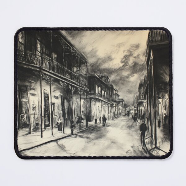 Item preview, Vintage French Quarter Charcoal Drawing | New Orleans Art designed and sold by GSizzle1.