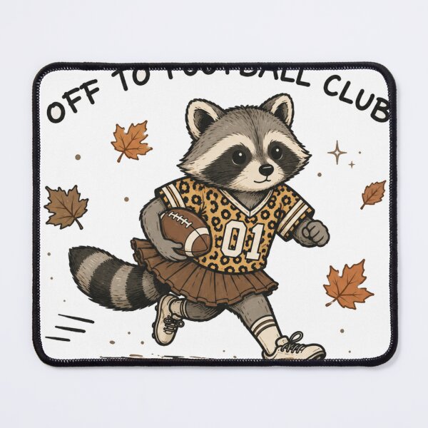 Item preview, Off To Football Club Cute Raccoon Leopard Football Mom Fall designed and sold by Yellowriversss.
