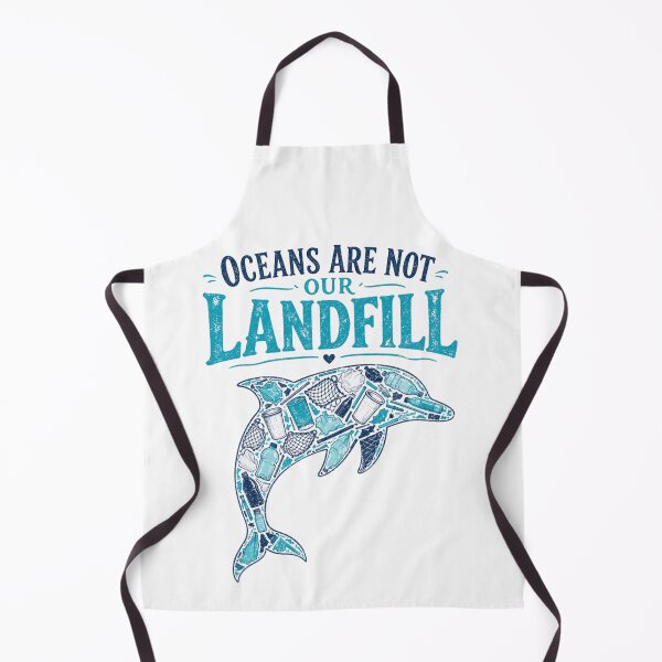 Item preview, Oceans Are Not Our Landfill Dolphin Plastic Pollution designed and sold by CF_VintageDesign.
