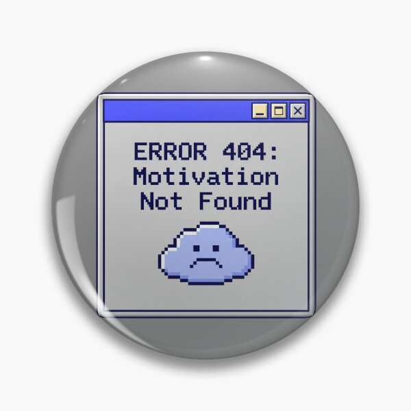 Item preview, Funny Error 404 Motivation Not Found Retro Pixel Art designed and sold by MarCinu Art.