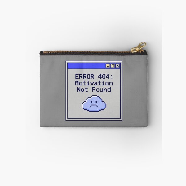 Item preview, Funny Error 404 Motivation Not Found Retro Pixel Art designed and sold by MarCinu Art.