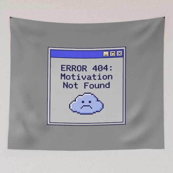 Item preview, Funny Error 404 Motivation Not Found Retro Pixel Art designed and sold by MarCinu Art.