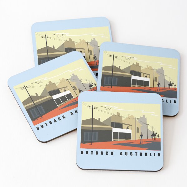 Item preview, Australian Outback Vintage Travel Poster Art designed and sold by Al Benge - NZ & Australian Art.