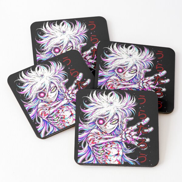 Item preview, Half Skull Anime Demon | Neon Gothic Horror Manga Aesthetic Art designed and sold by PunkVerseStudio.