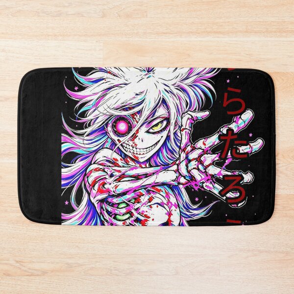 Item preview, Half Skull Anime Demon | Neon Gothic Horror Manga Aesthetic Art designed and sold by PunkVerseStudio.