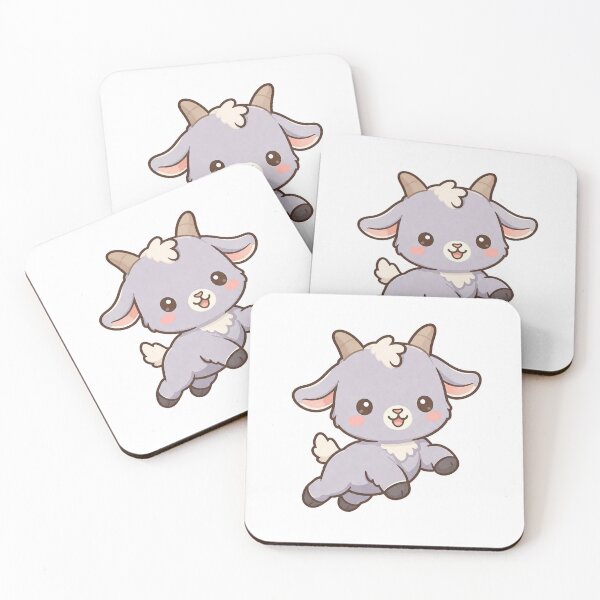 Item preview, Cute Kawaii Jumping Pastel Purple Baby Goat Sticker | Anime Style Chibi Barnyard Kid Art | Gift for Farm Animal Lovers designed and sold by Chipkooo.