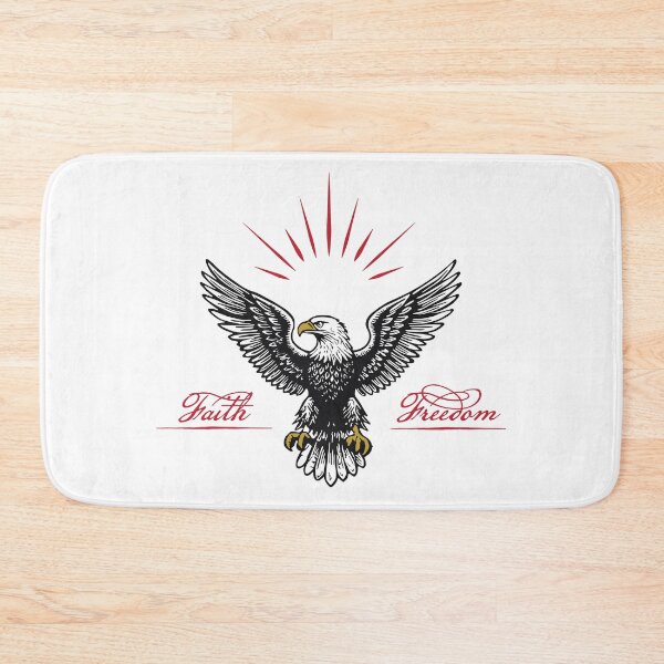 Artikelvorschau, Patriotisches T-Shirt mit Weißkopfseeadler-Motiv – Symbol für Glaube und Freiheit – Christliches Design mit amerikanischer Flagge entworfen und verkauft von G - supply.