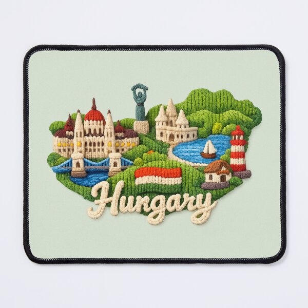 Item preview, Knitted Hungary Landmark | Handmade Yarn Knit Travel Souvenir designed and sold by Moons Studio.