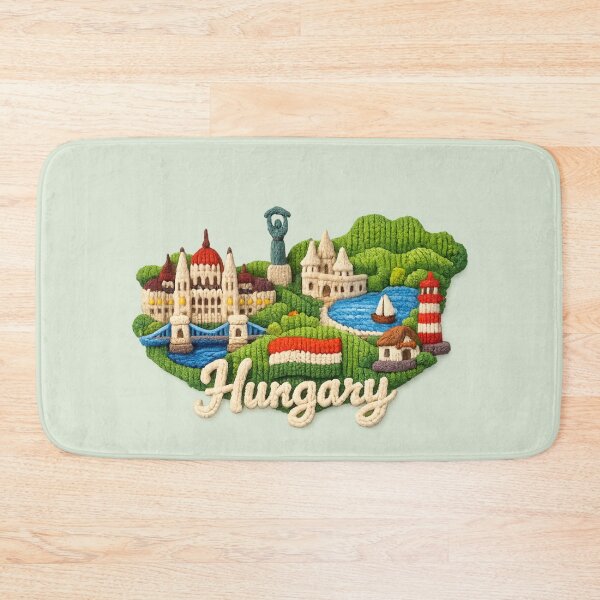 Item preview, Knitted Hungary Landmark | Handmade Yarn Knit Travel Souvenir designed and sold by Moons Studio.