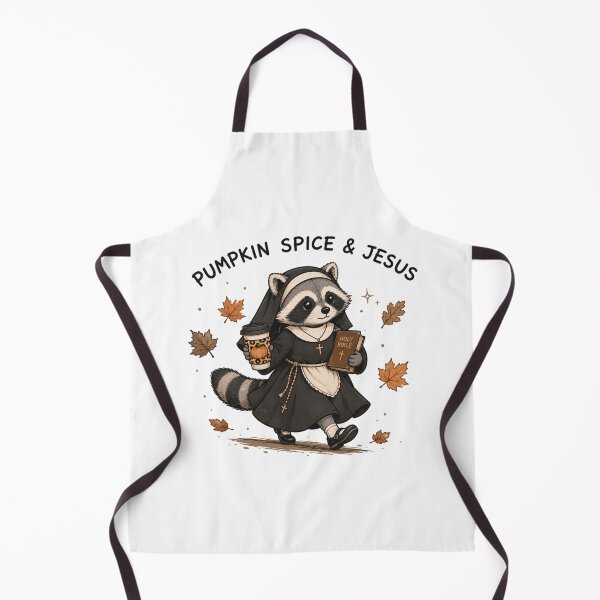 Item preview, Pumpkin Spice & Jesus Raccoon Nun Cute Christian Fall Aesthetic designed and sold by Yellowriversss.