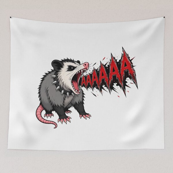 Item preview, Screaming Punk Opossum designed and sold by chattsuede.