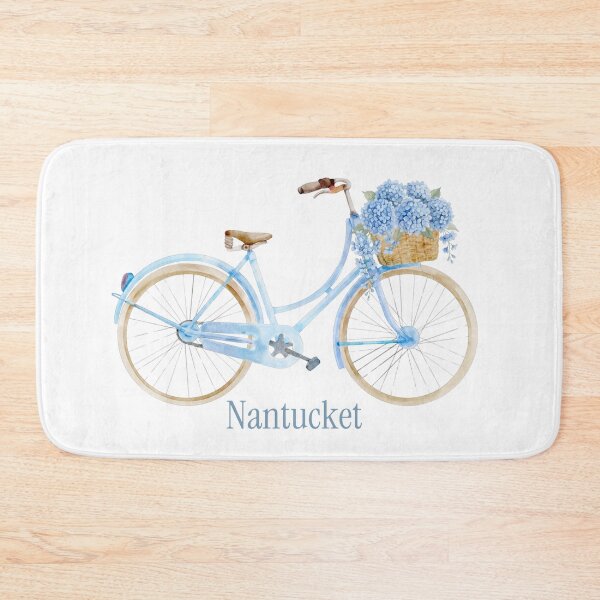 Item preview, Nantucket Summer Bike with Hydrangea Flowers designed and sold by Coastal Joy.