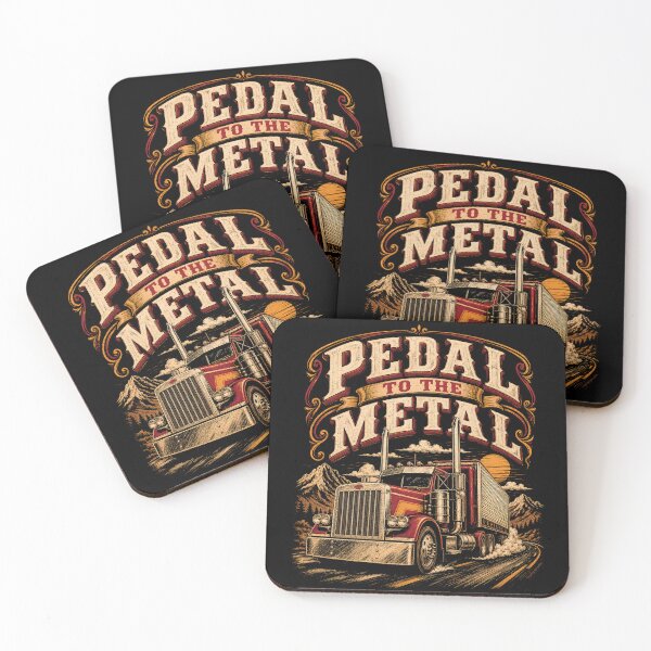 Item preview, Pedal To The Metal – Retro Big Rig Sunset Hauler Graphic designed and sold by Automotive Art by Greg.