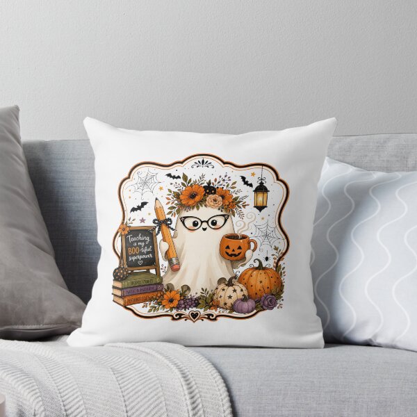 Item preview, Spooky Floral Teacher Pencil Bow Ghost Halloween designed and sold by Rucrative5698.