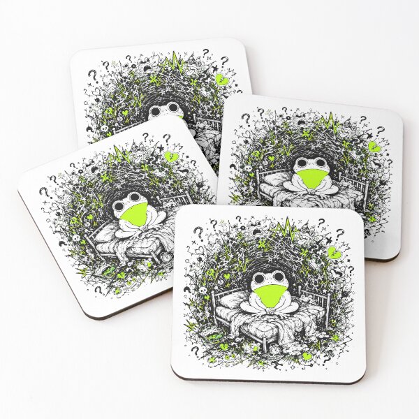 Item preview, Anxious Insomniac Frog Chaos Doodle Overthinker designed and sold by chattsuede.