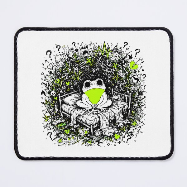Item preview, Anxious Insomniac Frog Chaos Doodle Overthinker designed and sold by chattsuede.