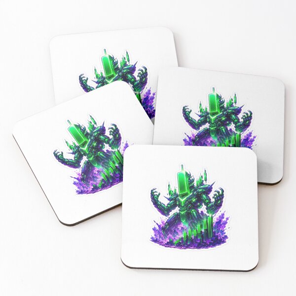 Item preview, Bull Run Kaiju - Giant Green Candlestick Trading Mecha Sticker designed and sold by BitCafeAI.
