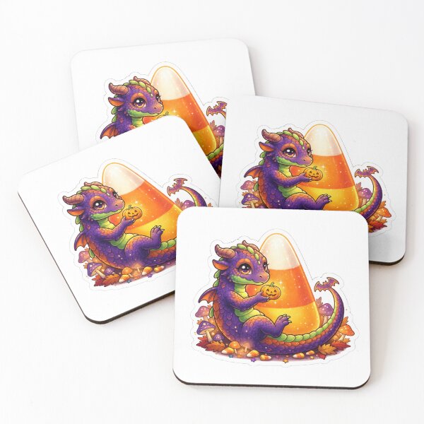 Item preview, Cute Halloween Dragon | Candy Corn Dragon | Kawaii Baby Dragon | Spooky Season | Autumn Fantasy | Candy Corn Art designed and sold by MrDev.