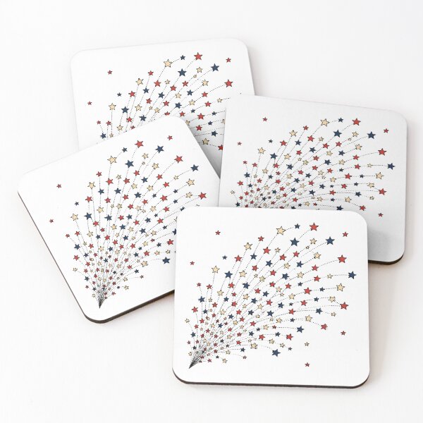 Item preview, Vintage Patriotic Star Fireworks Hand Drawn Americana designed and sold by chattsuede.