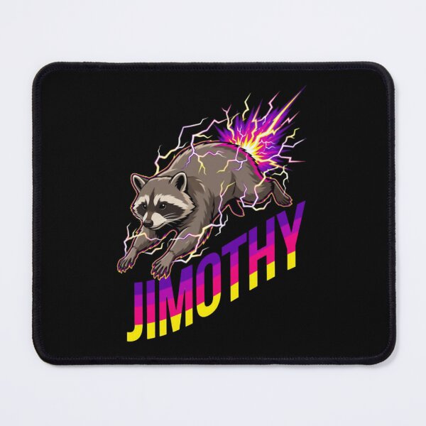Item preview, Funny Jimothy Raccoon Retro Neon Lightning Trash Panda Meme designed and sold by MonteSorado.