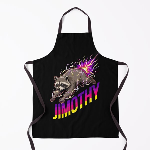 Item preview, Funny Jimothy Raccoon Retro Neon Lightning Trash Panda Meme designed and sold by MonteSorado.