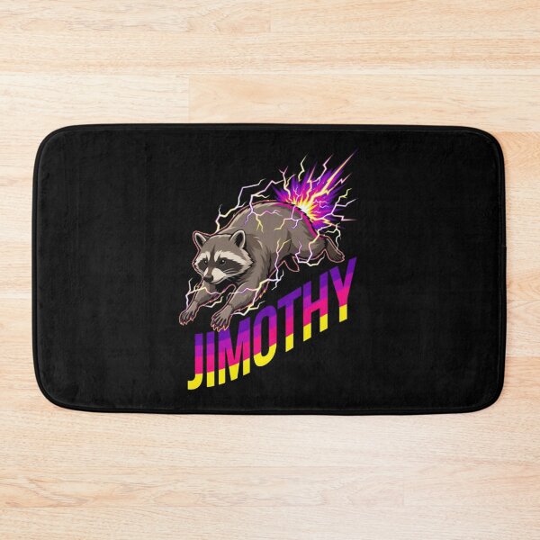 Item preview, Funny Jimothy Raccoon Retro Neon Lightning Trash Panda Meme designed and sold by MonteSorado.