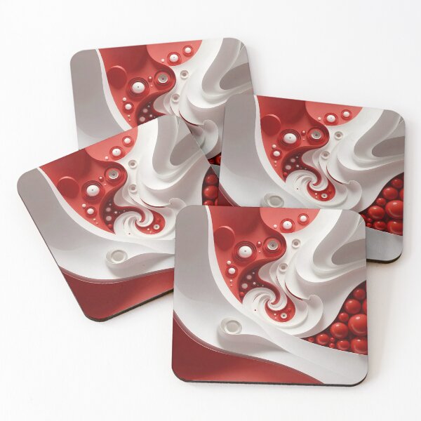 Item preview, Swirling Red and White Abstraction designed and sold by Vicky Brago-Mitchell®.