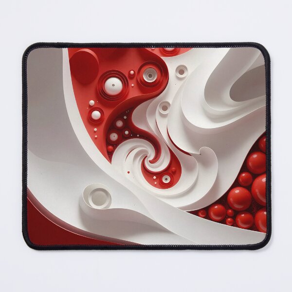 Item preview, Swirling Red and White Abstraction designed and sold by Vicky Brago-Mitchell®.