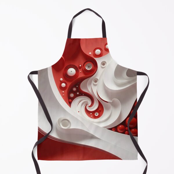 Item preview, Swirling Red and White Abstraction designed and sold by Vicky Brago-Mitchell®.