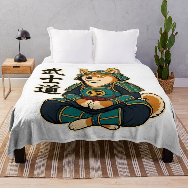 Item preview, Bushido Shiba Inu Samurai Warrior Japanese Kanji designed and sold by chattsuede.