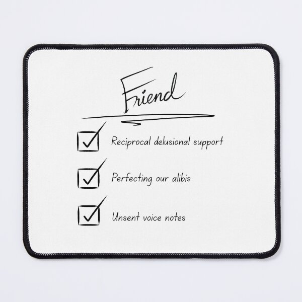Item preview, Friend Checklist Funny Best Friend Gift Quote designed and sold by NESTORY-Studio.