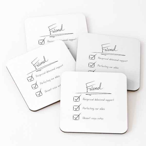 Item preview, Friend Checklist Funny Best Friend Gift Quote designed and sold by NESTORY-Studio.