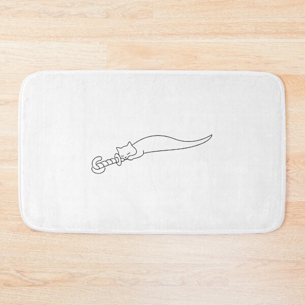 Item preview, Minimalist Sleeping Cat Sword Kawaii Meowgical Weapon designed and sold by chattsuede.
