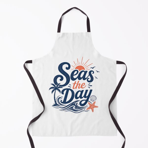 Item preview, Seas The Day Retro Beach Ocean Waves Sunset designed and sold by ElcastDesigns.