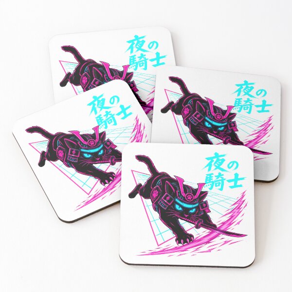 Item preview, Synthwave Samurai Cat Japanese Anime Warrior designed and sold by chattsuede.
