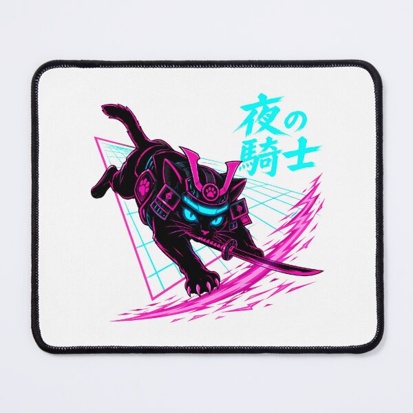 Item preview, Synthwave Samurai Cat Japanese Anime Warrior designed and sold by chattsuede.