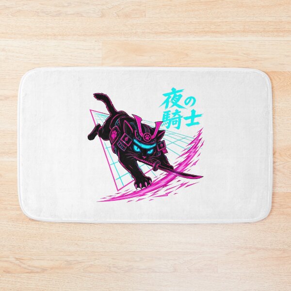 Item preview, Synthwave Samurai Cat Japanese Anime Warrior designed and sold by chattsuede.