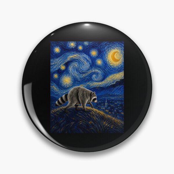 Item preview, Jimothy Raccoon Starry Night Van Gogh Art Seattle Meme designed and sold by MonteSorado.